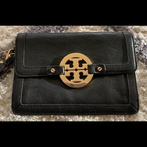 Tory Burch Black Leather Wristlet